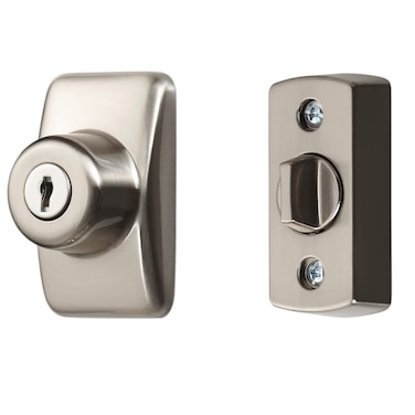 Ideal Security Deadbolt for Storm and Screen Doors Satin Silver Key Lock