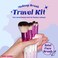 Ruby Kisses Makeup Brushes Travel Size Complexion Brush Set Powder Angled Buffer Blending Concealer Brush and Blending Sponge Travel Friendly 5 PCS Set