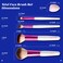 Ruby Kisses Makeup Brushes Travel Size Complexion Brush Set Powder Angled Buffer Blending Concealer Brush and Blending Sponge Travel Friendly 5 PCS Set