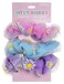iscream Silky Soft Shimmery Fleece Set of 3 Scrunchies  Pink Blue and Rainbow Shimmer