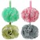 DadyMart Bath Shower Loofah Sponge 60g Bath Mesh Pouf Shower Ball Body Scrubber Exfoliating Bath Sponge for Women and Men Set of 4 Black LoofahMedium Army Green