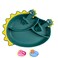 Silicone Suction Baby Plate With Spoon and Fork Dinosaur Baby Plate Set Baby Self Feed Utensils Baby Spoon Baby Fork Suction Plate