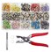 200 Sets Metal Snaps Buttons BetterJonny 95mm Snap Fasteners Rings Kit Tool with Fastener Pliers Press Tool Kit for Sewing Crafting 10 Colors