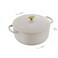 BALLARINI Bellamonte Cast Iron 76qt Round Dutch Oven  Crema White