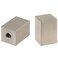 ASPEN CREATIVE 2403122 Rectangular Cube Finial for Lamp Shade 2 Pack Brushed Nickel