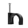 ERKXD Cable Clips Black with Steel Nails 6mm Durable Wire Clips to Wall Black Round Cable Nail Clips Black 024in6mm