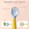Baby Utensils Spoon Fork with Travel Case Toddler Utensils for Self Feeding Bendable Handle Silverware for Kids Children 4 Set PinkYellowGreenPurple