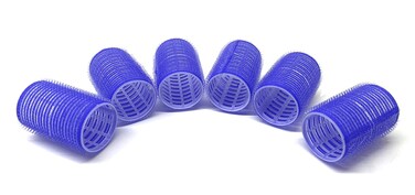 6 PC Professional SelfHolding Hair Roller Curlers Blue