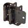 Cosmas 18650ORB Oil Rubbed Bronze Self Closing Partial Wrap Cabinet Hinge 12 Inch Overlay Pair 18650ORB