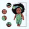 ciwich Black Doll African Baby Girl 12inch with African Cute Dress Outfits Realistic Silicone Curly Hair Baby Model for Birthday Lake Green