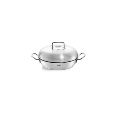 Fissler OriginalProfi Collection Stainless Steel 11 Inch Serving Pan with High Dome Metal Lid