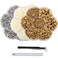 9437Pcs ABS Half Round Pearls Flatback Pearl Beads with Self Adhesive Resin Rhinestone Picker Pencil for DIY Phone Nail Face Art Mixed Sizes 23456810 mm