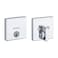 Kwikset Downtown Deadbolt Lock Polished Chrome Square Exterior Keyed Front Entry Door Pick Resistant SmartKey Rekey Security Single Cylinder Dead Bolt