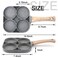 4Cup Non Stick Egg Frying Pan  Omelette Pan Egg Pan Pancake Aluminium Alloy Fried Egg Cooker Skillet With Wood Handle