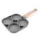 4Cup Non Stick Egg Frying Pan  Omelette Pan Egg Pan Pancake Aluminium Alloy Fried Egg Cooker Skillet With Wood Handle