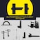 HulkFit Elite Series Power Cage Horizontal Plate Barbell Attachment Storage Black 3 x 3