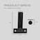 HulkFit Elite Series Power Cage Horizontal Plate Barbell Attachment Storage Black 3 x 3