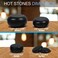 SereneLife 20 Pc Hot Massage Stone Set  Heated Stones with Traveling BagSmall Brown Box Smooth  Sculpted Round Basalt Rock Relieves Pains Caused by Sprains  Strains