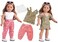 Sweet Dolly Doll Clothes Large Size Suitcase Travel Play Set Doll Accessories for American 18 Inch Dolls