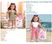 Sweet Dolly Doll Clothes Large Size Suitcase Travel Play Set Doll Accessories for American 18 Inch Dolls