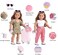 Sweet Dolly Doll Clothes Large Size Suitcase Travel Play Set Doll Accessories for American 18 Inch Dolls