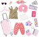 Sweet Dolly Doll Clothes Large Size Suitcase Travel Play Set Doll Accessories for American 18 Inch Dolls