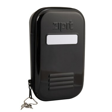 ZIPIT Lock Pencil Case for Kids  Lockable Tin Box for School and Office  Black Pencil Box  Large Capacity Pencil Pouch