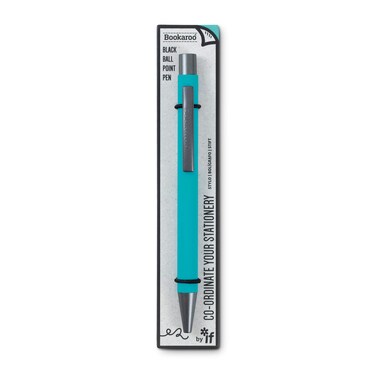 IF Bookaroo Pen soft touch colour coated pen with black ink  TURQUOISE