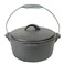 Cuisiland Preseasoned 45 Quarts Cast Iron Dome Lid Flat Bottom Dutch Oven