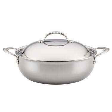 Hestan  NanoBond Collection  Stainless Steel Dutch Oven Induction Cooktop Compatible 5 Quart