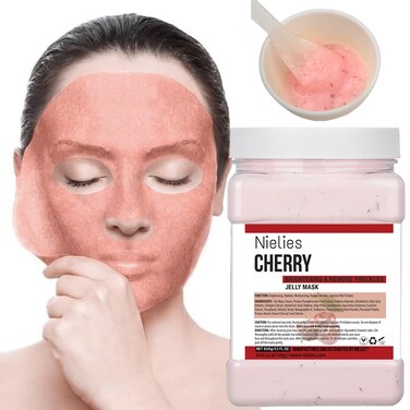 Nielies Jelly Mask Facial Skin Care Vampire PeelOff Jelly Mask Set Jelly Mask For Facials Face Mask For Instant Hydration Vegan Peel Off Face Mask For smoothing Cherry