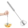 ANYI Whisk 12Inch Stainless Steel Long Handle Egg Beater Hand Push Wisking Tool for Home Whisks for Cooking Blending Beating  Stirring Silver