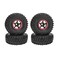 DKKY 4PCS 19 Aluminum Alloy Wheels  Rubber Tires Kit for 110 RC Rock Crawler TRX4 Axial SCX10 90046 D90 Voodoo KLR Red Black