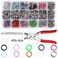 150 Sets Snap Button Snap Fastener kit Snaps 95mm Metal Snaps Buttons with Fastener Pliers Press Tool Kit Perfect for DIY Crafts Clothes Hats and Sewing10 Colors