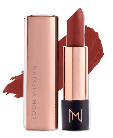 NATASHA MOOR Silk Suede Lipstick LongLasting Hydrating SemiMatte Finish  Creamy CrueltyFree Formula  Silky Smooth and Highly Pigmented  Mirror for OntheGo Glamour  TITAN