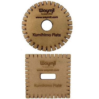 Kumihimo Square  Round Hard Wood Disks Create Beautiful Wire Braids Braiding Projects Japanese Tool