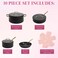 Paris Hilton Iconic Nonstick Pots and Pans Set Multilayer Nonstick Coating Matching Lids With Gold Handles Made without PFOA Dishwasher Safe Cookware Set 10Piece Black