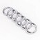 COOHC Metal O Rings 2 Inch Inner Diameter Welded Heavy Duty Seamless Molded Solid Round Ring Silver 6 Pcs
