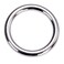 COOHC Metal O Rings 2 Inch Inner Diameter Welded Heavy Duty Seamless Molded Solid Round Ring Silver 6 Pcs