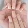 EDA LUXURY BEAUTY NATURAL NUDE PINK WHITE FRENCH LUXE DESIGN Full Cover Press On Nails Acrylic Nail Kit Artificial Nail Tips False Nails Extra Long Ballerina Coffin Square Nail Art Fake Nails