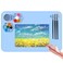 JCJDFMY11 Silicone Painting 236157 Large Silicone Craft Mat Art Mat with Cup Childrens Silicone Art Mats with PalettePaintingClayDIY Creations Blue