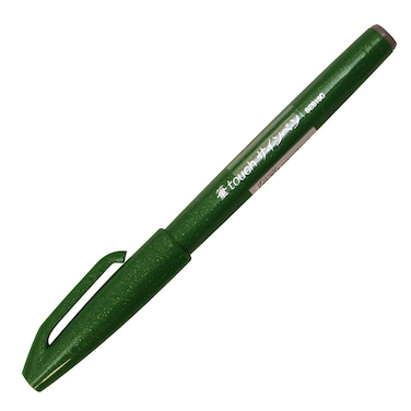 Pentel Fude Touch Sign Pen Green Felt Pen Like Brush Stroke SES15CD