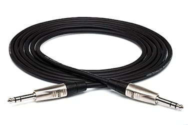 Hosa HSS0015 REAN 14 TRS to REAN 14 TRS Pro Balanced Interconnect 15 feet