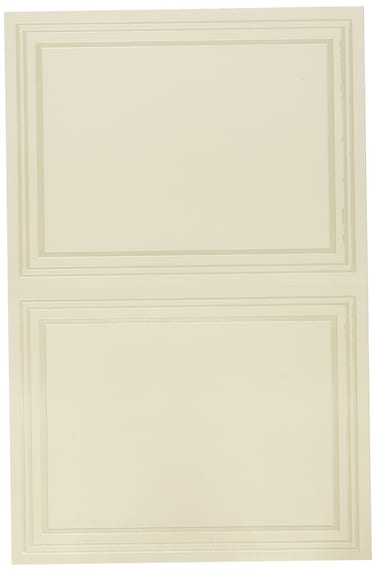 Great Papers Ivory Triple Pearl Foil  Embossed 2up Postcards wEnvelopes 25 sheets50 cards50 envelopes 55 x 85