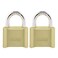 Master Lock Brass Combination Lock Gate Lock for Outdoor Fence or Shed Customizable Combination Padlock with 2inch Wide Body and 1inch Shackle 2 Pack 175EC2