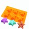 XHaibei Super Rock Stars Soap Making Silicone Mold Chocolate Jello Cake Ice Cream Crayon Resin Pan Dia 28inch 2oz per Cell