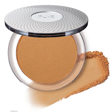 PUR Beauty 4in1 Pressed Mineral Makeup Powder Foundation with SPF 15  Concealer  Finishing Compact Pressed Powder for Face  Buildable Medium to Full Coverage Foundation Powder Medium Dark