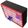 AkroMils 10124 24Drawer Plastic Drawer Storage Cabinet for Garage Organization Bead Organizer Lego Storage Teacher Toolbox Makeup Organizer and More 20Inch W x 6Inch D x 16Inch H Red