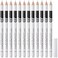 WENJLYJ 12 PCS White Eyeliner PencilsProfessional Long Lasting Waterproof White Makeup PencilsHighly Pigmented Inner Corner Eye Highlighter Eyeliner Pencil White Eye Liner Pen Sets for Women