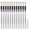 WENJLYJ 12 PCS White Eyeliner PencilsProfessional Long Lasting Waterproof White Makeup PencilsHighly Pigmented Inner Corner Eye Highlighter Eyeliner Pencil White Eye Liner Pen Sets for Women